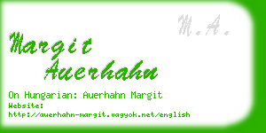 margit auerhahn business card